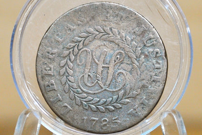 1785 Nova Constellatio Copper Pointed Rays - VF (Very Fine) - Very Rare US Coin- 1785 Constellatio Colonial Issue Coin