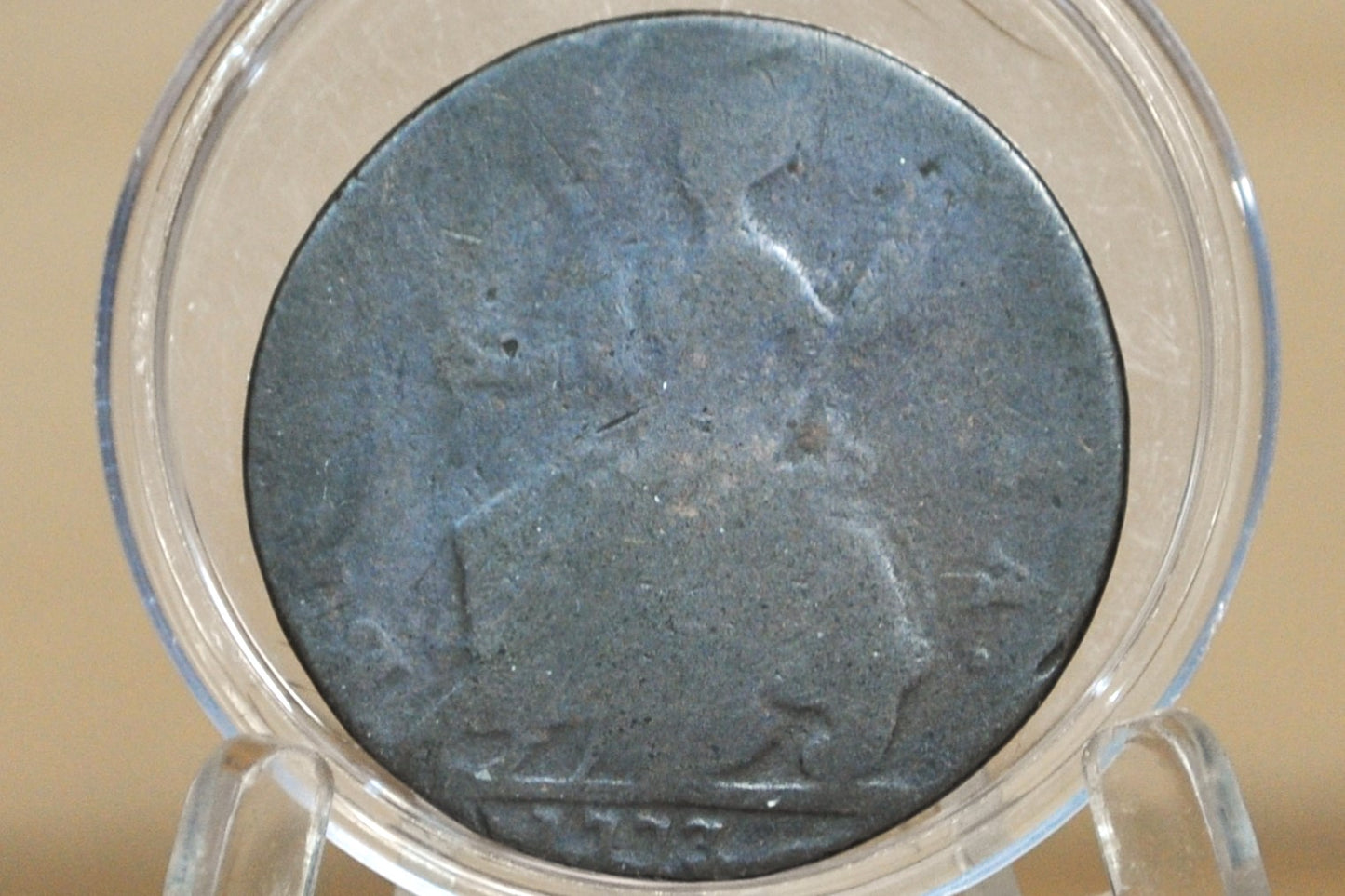 1773 UK Halfpenny - Great Details - 1773 Great Britain 1/2 Penny - Copper Half Penny 1773 Colonial Coin