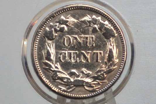 1858 Flying Eagle Penny - VF Details, Cleaned - 1858 Cent Flying Eagle 1858 Damage Coin / Discount Coin