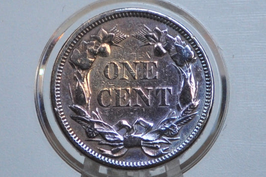 1858 Flying Eagle Penny - XF Details, Cleaned - 1858 Cent Flying Eagle 1858 Damage Coin / Discount Coin