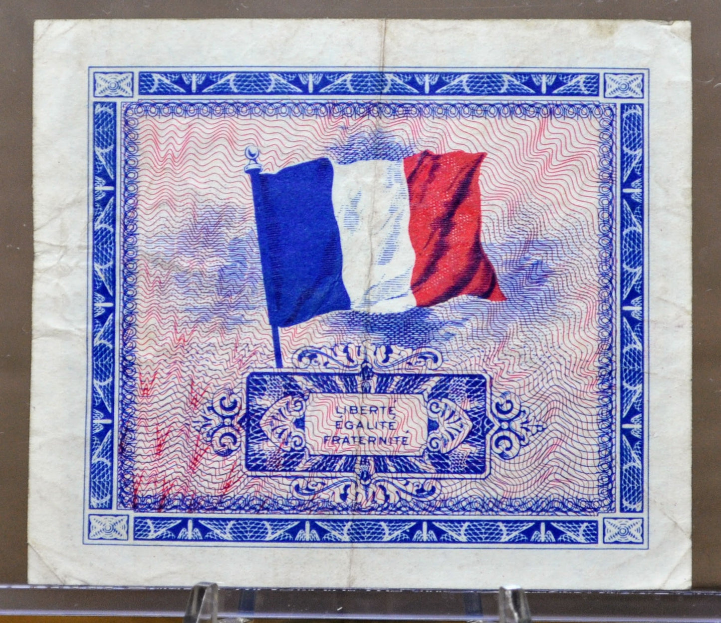 1944 France 10 Franc Paper Note - WWII Era French Bank Note, Beautiful Artwork - French 10 Francs Banknote - P#116a