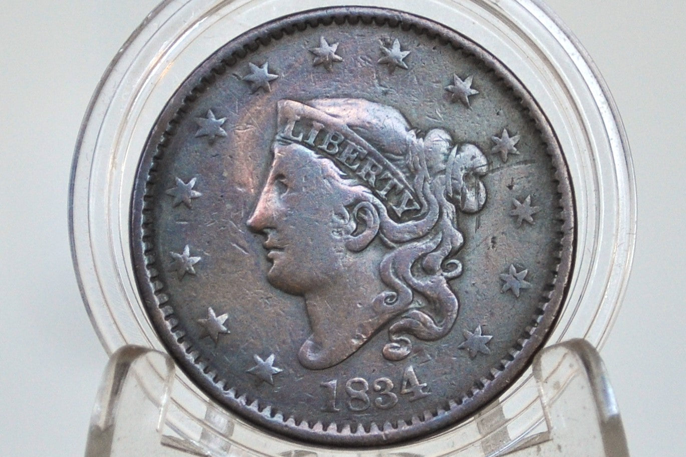 1834 Large Cent - Fine 15 - Large 8, Small Stars, Medium Letters - Great Coin for a Collection