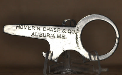 Homer N. Chase & Co. Auburn Maine Beer Bottle Opener Advertisement Piece - Vintage Advertising Bottle Opener and Keychain from Homer N. Chase & Co. in Auburn, Maine