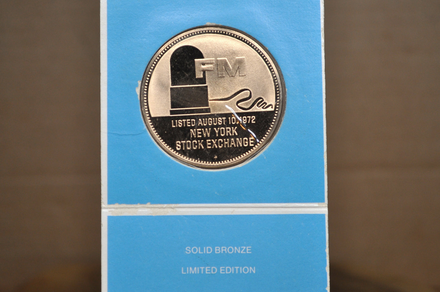 Vintage Franklin Mint 1972 New York Stock Exchange Commemorative Medal - Gilroy Roberts Franklin Mint 1972 Commemorative Medal