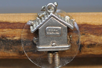 Vintage Sterling Cuckoo Clock Charm! - Moveable, Beau Sterling - Awesome Charm