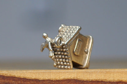 Vintage Sterling Cuckoo Clock Charm! - Moveable, Beau Sterling - Awesome Charm