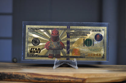 Disney novelty 24k Gold Foil 100$ Banknote With Certificate of Authenticity