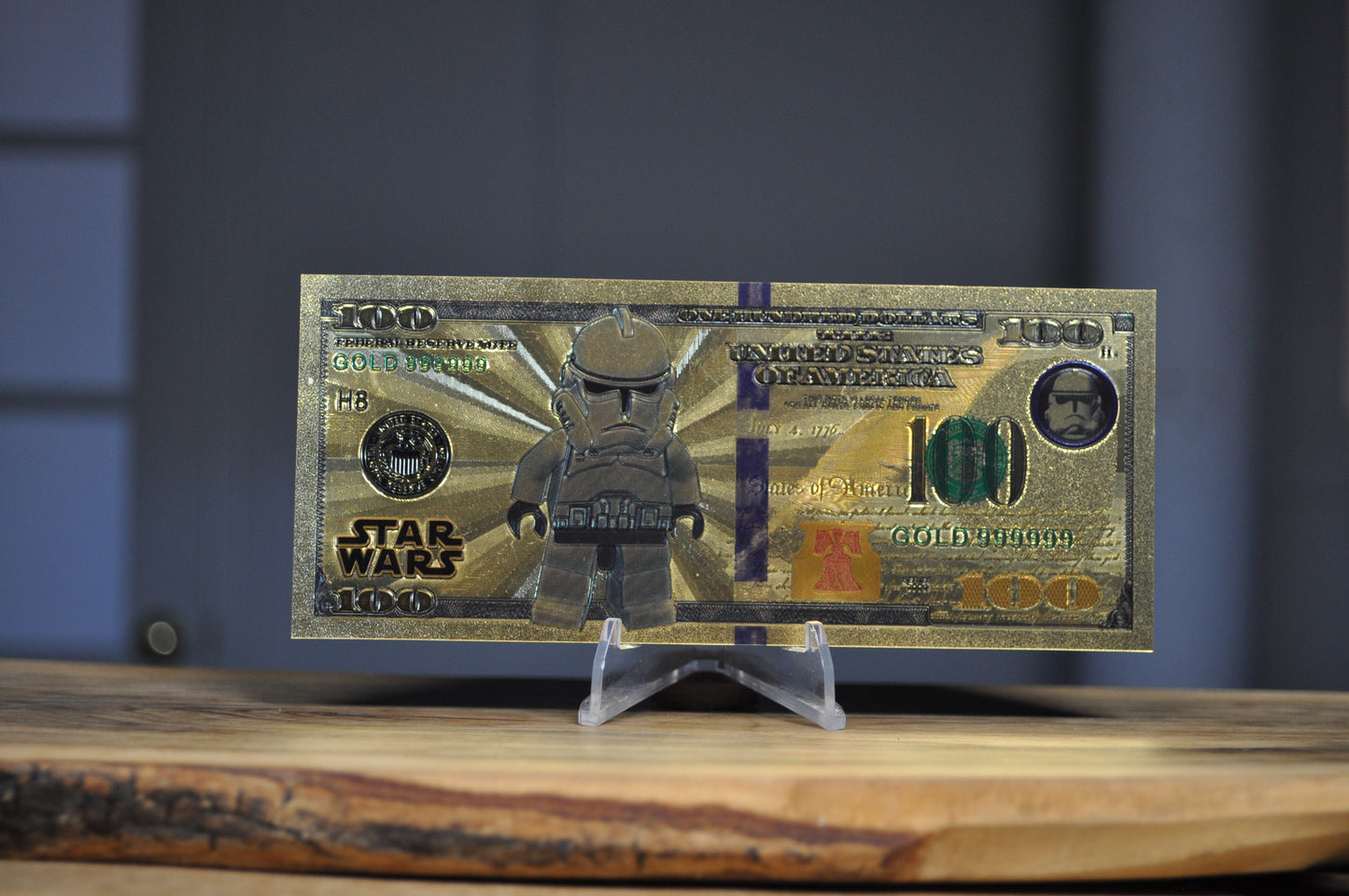 Disney novelty 24k Gold Foil 100$ Banknote With Certificate of Authenticity