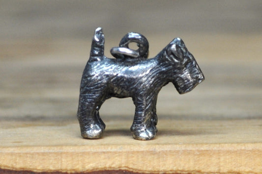 Cute Silver Scottish Terrier Charm - Tested Sterling Silver - Scotland Dog Jewelry