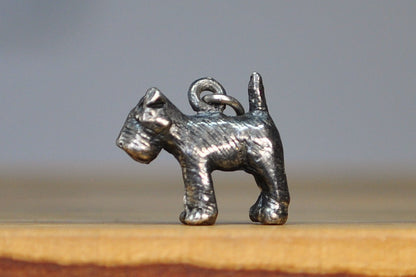Cute Silver Scottish Terrier Charm - Tested Sterling Silver - Scotland Dog Jewelry