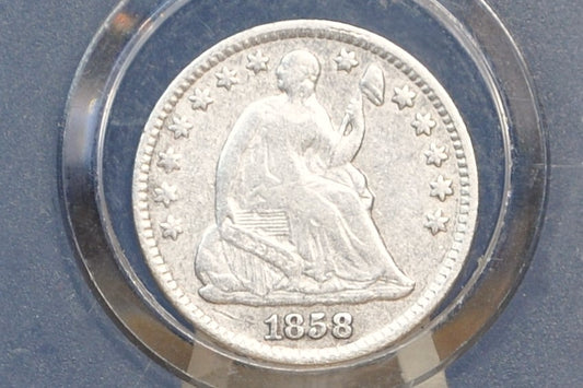 1858 Half Dime - VF - 1858 Seated Liberty Half Dime - Early American Coin - 1858 Silver Half Dime Liberty Seated 1858