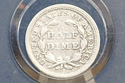 1858 Half Dime - VF - 1858 Seated Liberty Half Dime - Early American Coin - 1858 Silver Half Dime Liberty Seated 1858