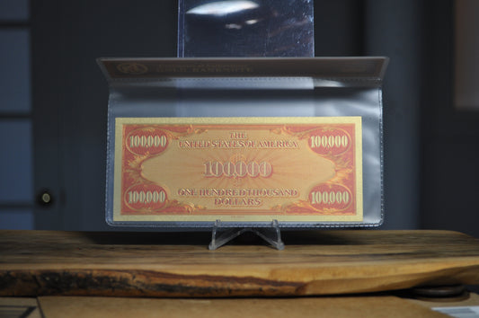 Wilson 100,000 Dollar 24K Gold Bank note