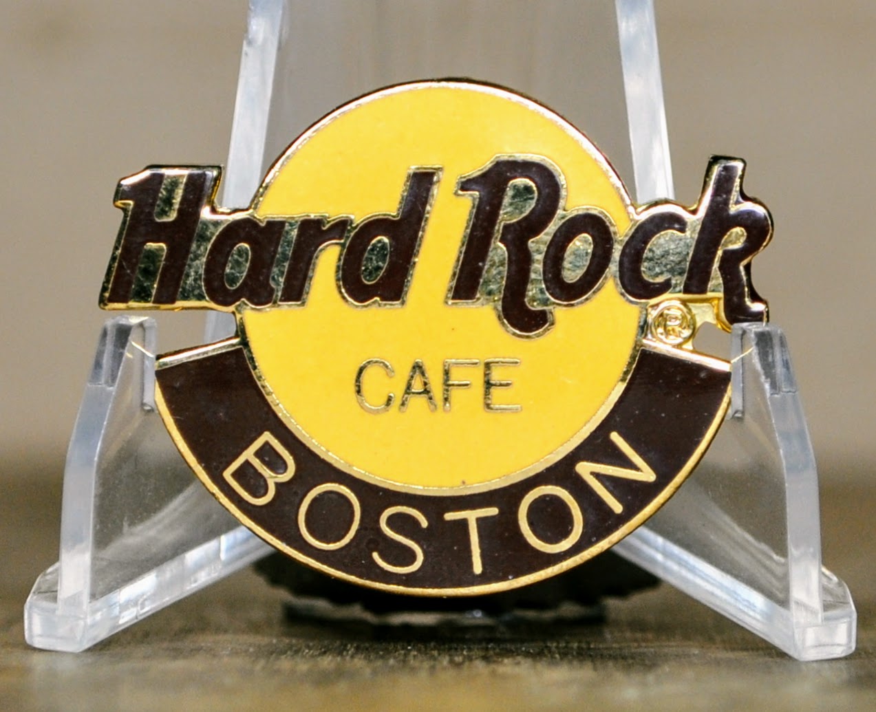Vintage Enamel Hard Rock Cafe Boston Deadstock Pin - 1.5 Inches Wide - Awesome Retired Location Hard Rock Cafe Novelty Pin