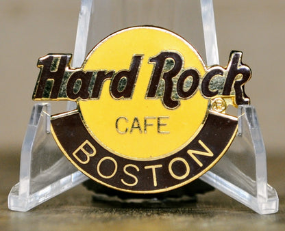 Vintage Enamel Hard Rock Cafe Boston Deadstock Pin - 1.5 Inches Wide - Awesome Retired Location Hard Rock Cafe Novelty Pin