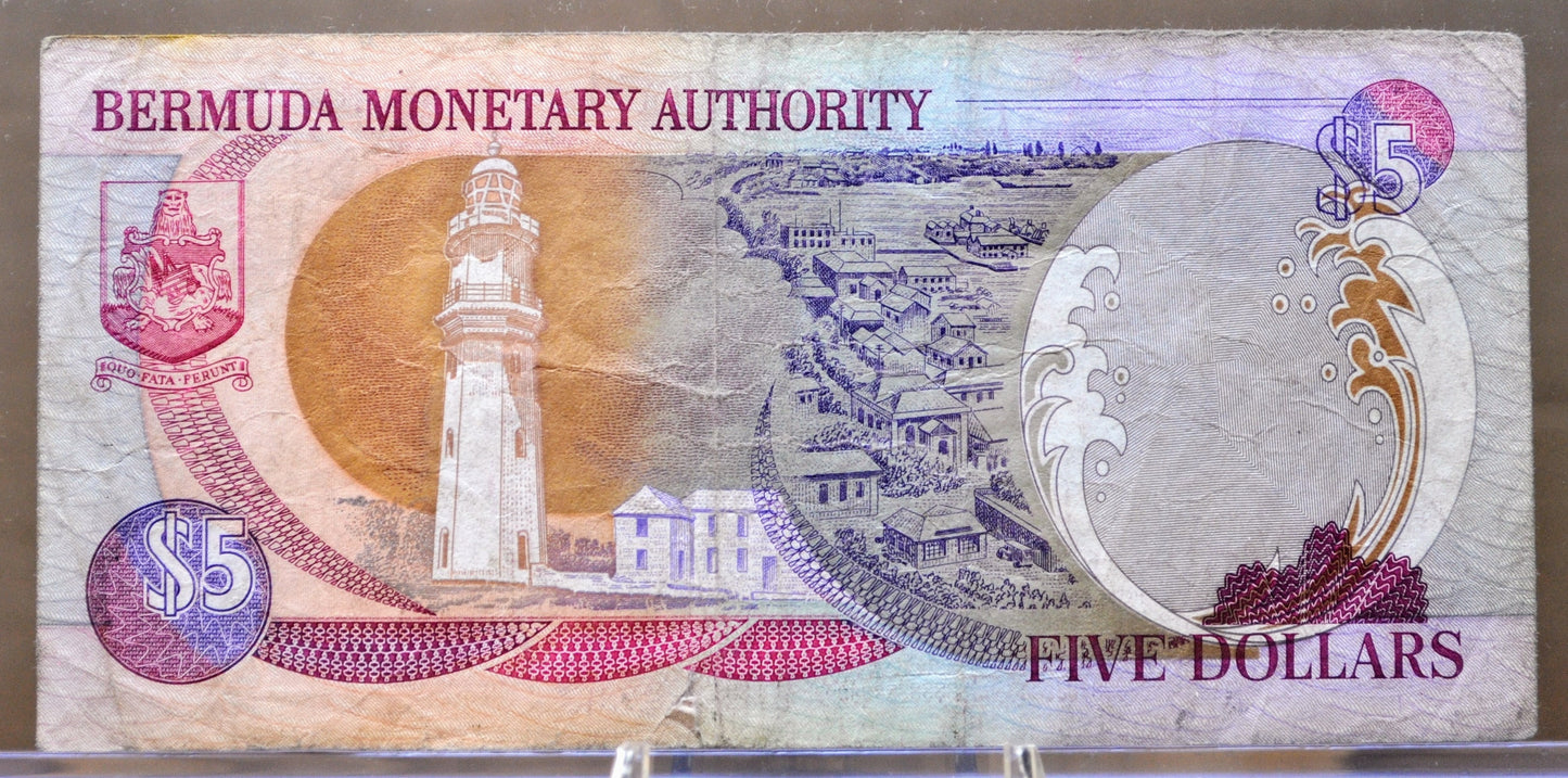 2000 Bermuda Monetary Authority 5 Dollar Note - C/2 Prefix - Queen Elizabeth II - 2000 British Bermuda Five Dollars Banknote - P#51a