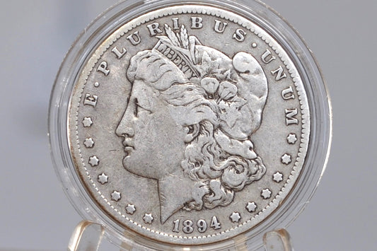 1894-S Morgan Silver Dollar - VF, Nice Original Coin - San Francisco Mint 1894 Morgan Dollar - 1894 S Silver Dollar