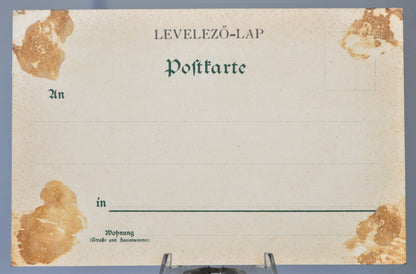 1900s Mailick Artist 4-Leaf Clover Woman in Hayfield Postcard - Signed by Alfred Mailick - Antique Rarer Lucky Clover Hayfield Postcard