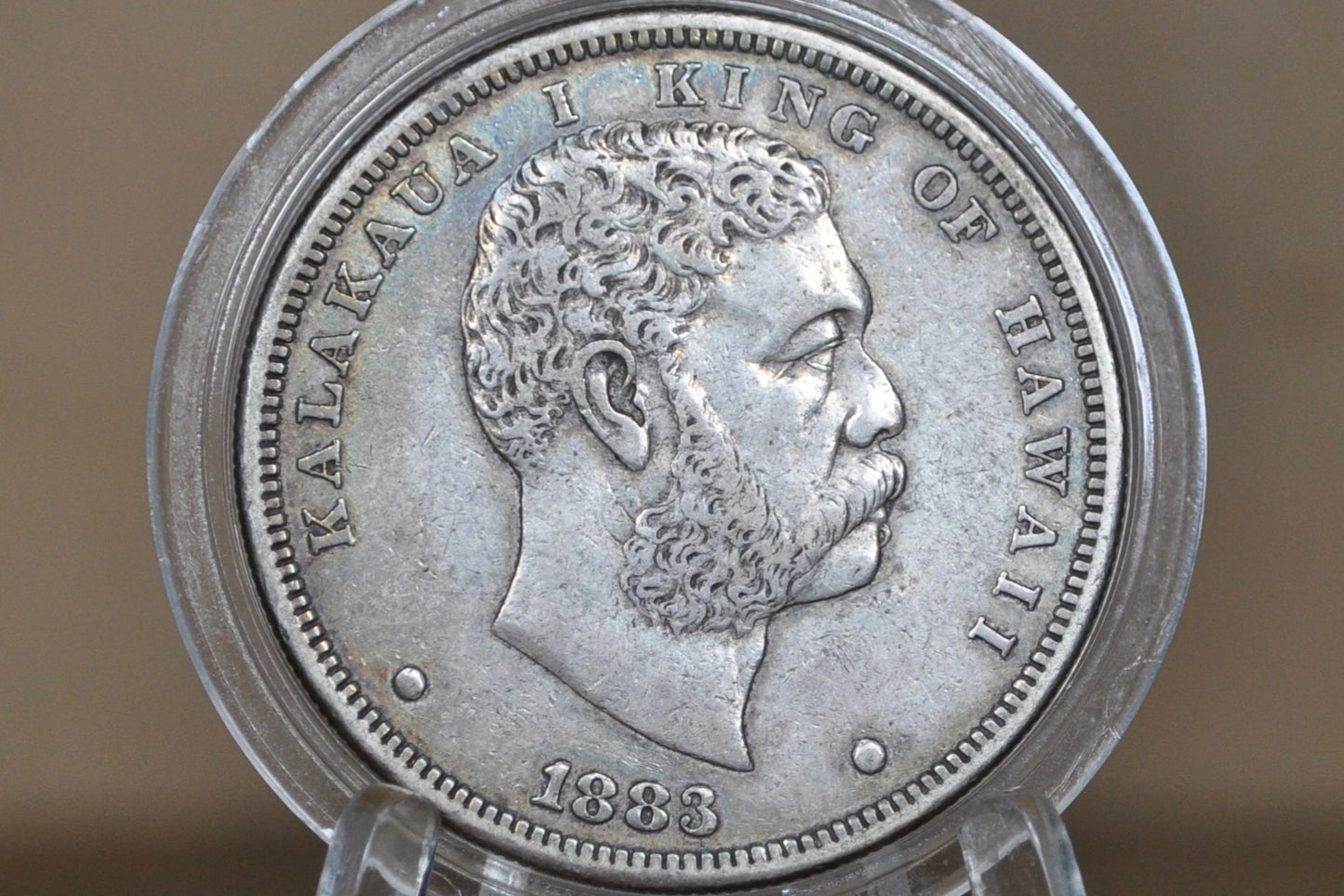 1883 Kingdom Of Hawaii Silver Dollar - XF - Rare Coin - Hawaii Hapaha 1883 Silver 1 Dollar 1883 Hawaii - Great Coin