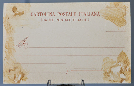 1900s Napoli Tramonto Italy Artist Postcard - Antique Richter & Co Bay of Naples Italian Lithograph Postcard No. 407