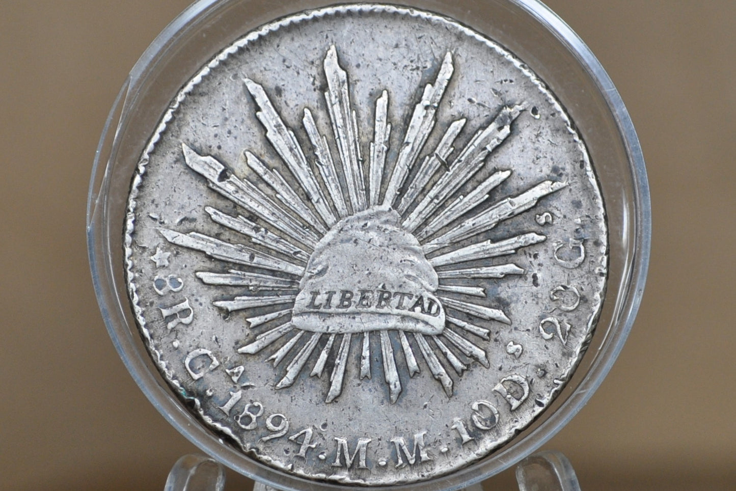 1894 Silver 8 Reales Mexico - XF - Mexican Eight Reales Silver Mexican Coin 1894