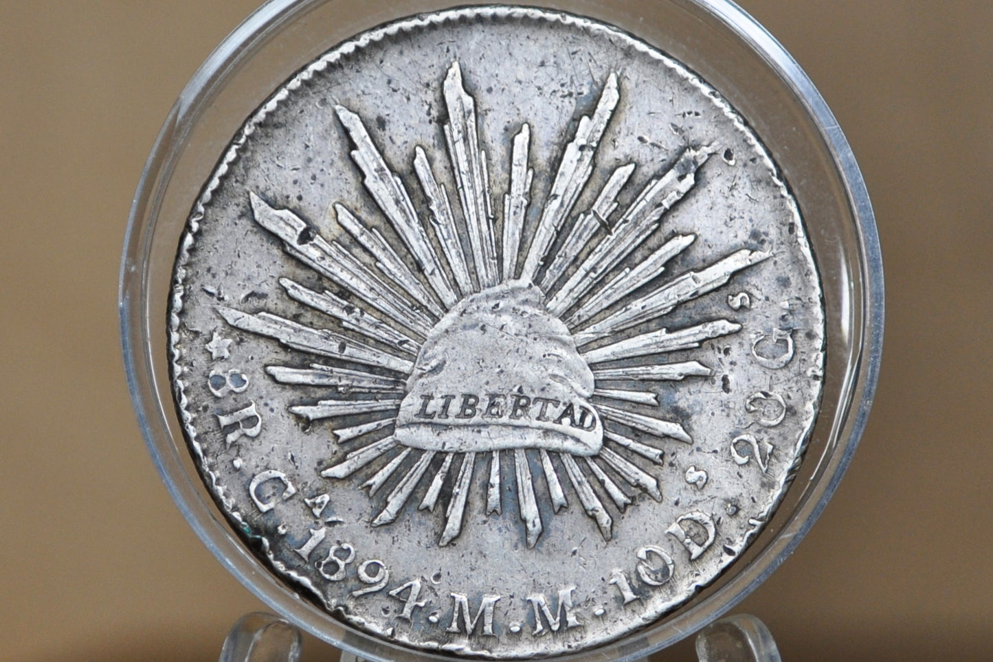 1894 Silver 8 Reales Mexico - XF - Mexican Eight Reales Silver Mexican Coin 1894