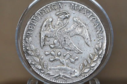 1894 Silver 8 Reales Mexico - XF - Mexican Eight Reales Silver Mexican Coin 1894