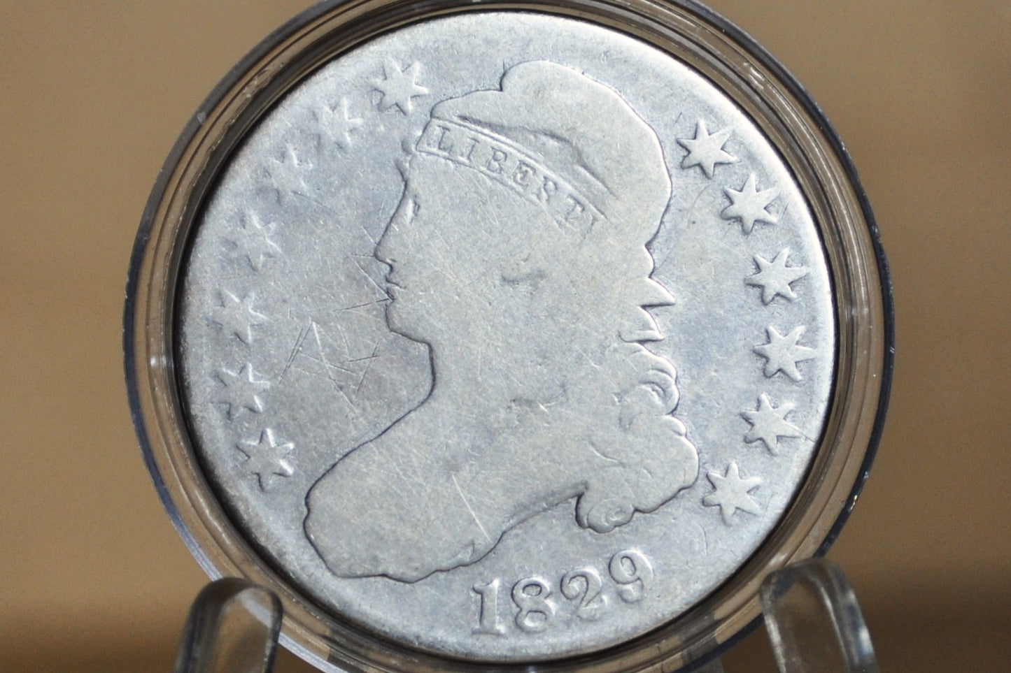 1829 Capped Bust Half Dollar - Good - 1829 Half Dollar US Half Dollar 1829, Rare Early Half, Early American Coin