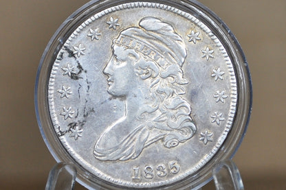1835 Capped Bust Half Dollar - XF/AU - 1835 Half Dollar US Half Dollar 1835 Silver Half Dollar