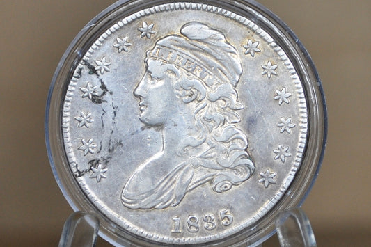 1835 Capped Bust Half Dollar - XF/AU - 1835 Half Dollar US Half Dollar 1835 Silver Half Dollar