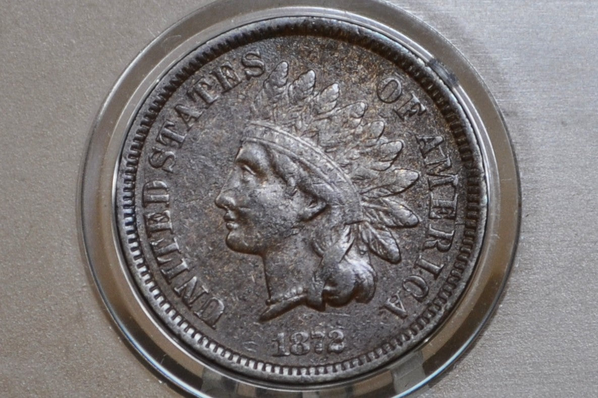 1872 Indian Head Penny - Choice VF - Great Color - Key Date, Perfect for a collection US 1 Penny 1872