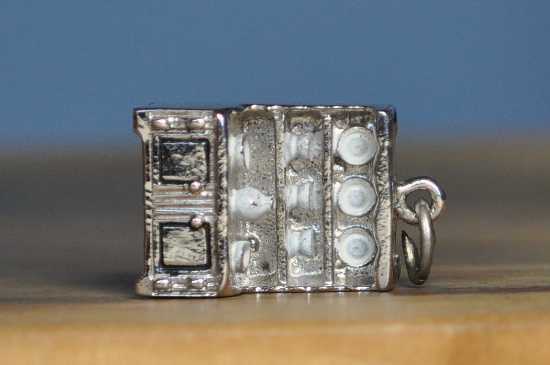 Sterling Silver Kitchen Cabinet Furniture Charm - Antique Kitchen Cabinetry Furniture Pendant