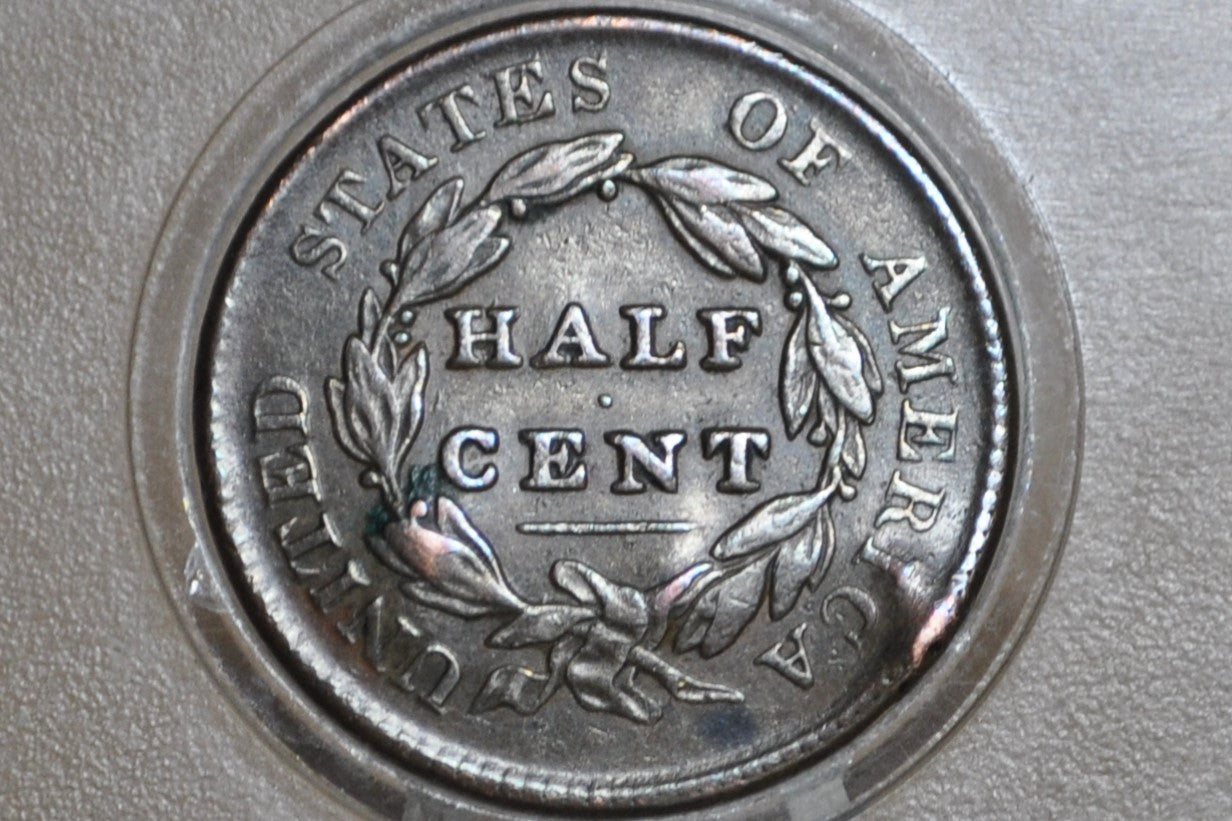 1829 Half Cent - XF Detail, Damaged - Classic Head Half Cent - 1829 US 1/2 Cent - Discount Coin