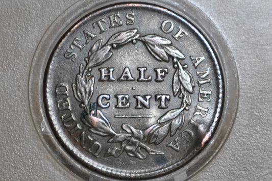 1829 Half Cent - XF Detail, Damaged - Classic Head Half Cent - 1829 US 1/2 Cent - Discount Coin