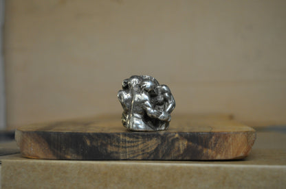 Vintage Sterling Silver Figural Men's Ring of Two Wrestlers - Size 7 - Stamped and Tested Sterling Silver - Soldered Rings - Amazing Detail