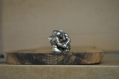 Vintage Sterling Silver Figural Men's Ring of Two Wrestlers - Size 7 - Stamped and Tested Sterling Silver - Soldered Rings - Amazing Detail