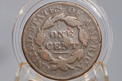 1827 Matron Head Large Cent - G (Good) Grade / Condition - 1827 Liberty Head Cent - 1827 US Large Cent - Matron Head 1816 to 1835