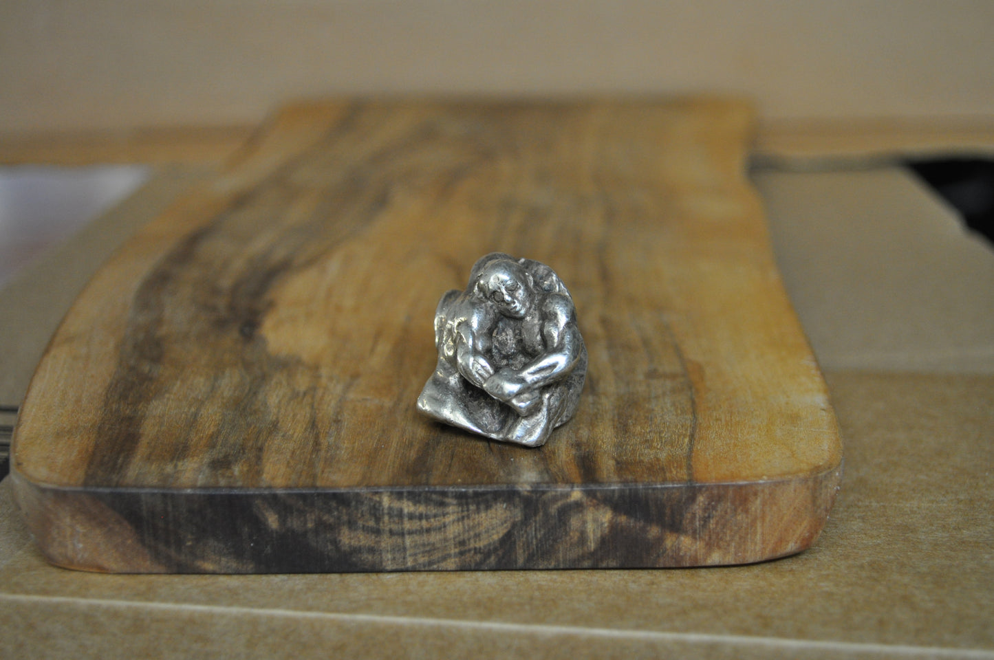 Vintage Sterling Silver Figural Men's Ring of Two Wrestlers - Size 7 - Stamped and Tested Sterling Silver - Soldered Rings - Amazing Detail