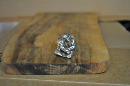 Vintage Sterling Silver Figural Men's Ring of Two Wrestlers - Size 7 - Stamped and Tested Sterling Silver - Soldered Rings - Amazing Detail