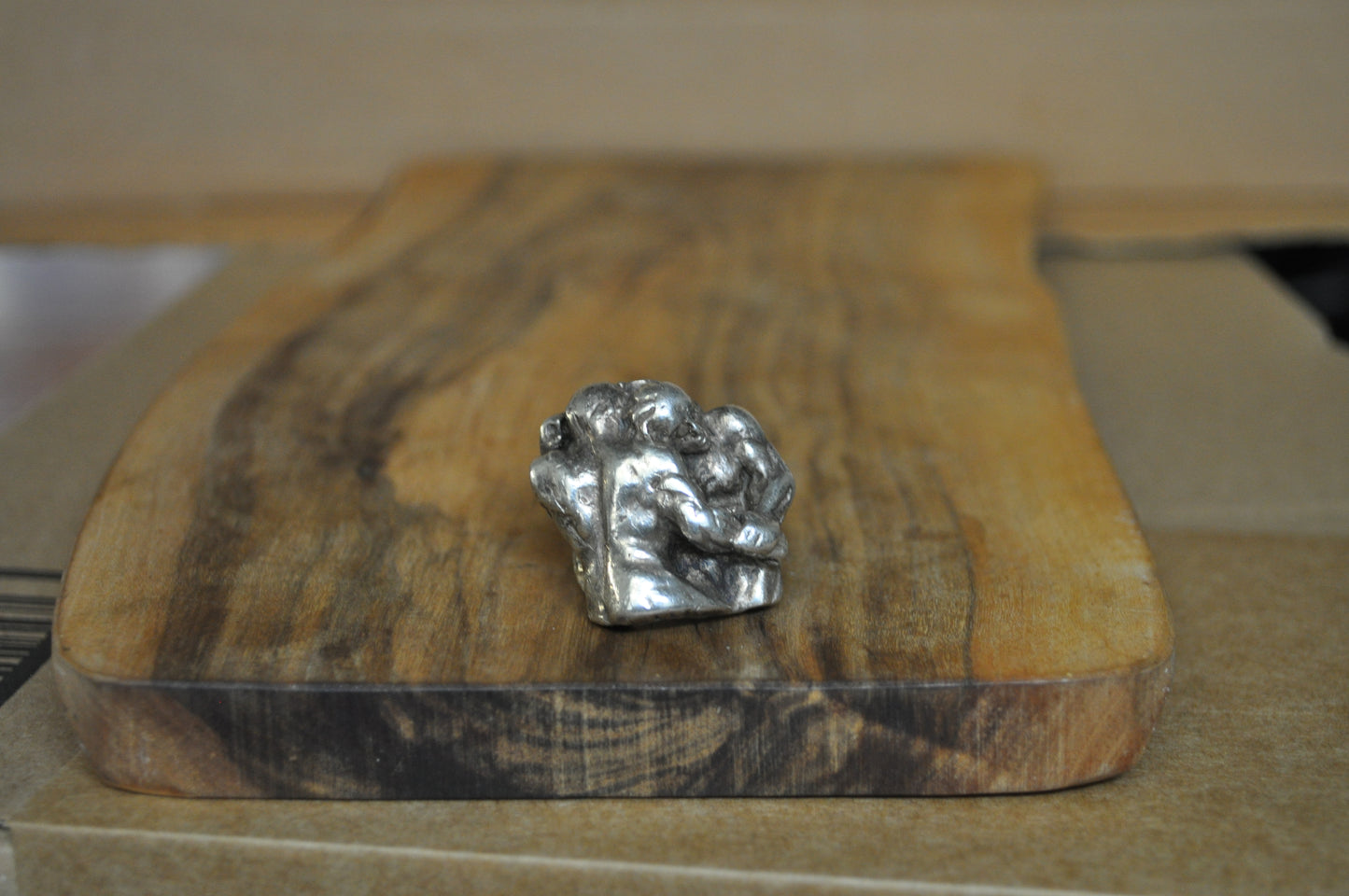 Vintage Sterling Silver Figural Men's Ring of Two Wrestlers - Size 7 - Stamped and Tested Sterling Silver - Soldered Rings - Amazing Detail