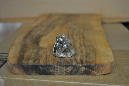 Vintage Sterling Silver Figural Men's Ring of Two Wrestlers - Size 7 - Stamped and Tested Sterling Silver - Soldered Rings - Amazing Detail