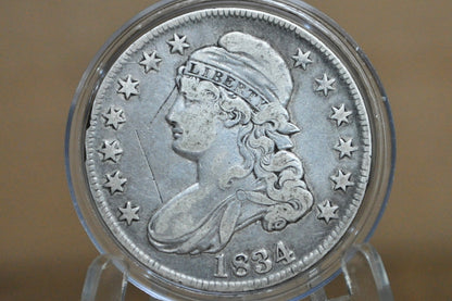 1834 Capped Bust Half Dollar - VF (Very Fine) - 1834 Half Dollar US Half Dollar 1834 - Early American Coin