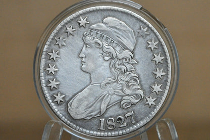 1827 Capped Bust Half Dollar - XF Detail; Old Cleaning - 1827 Half Dollar US Half Dollar 1827