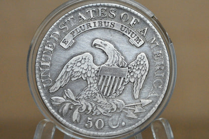 1827 Capped Bust Half Dollar - XF Detail; Old Cleaning - 1827 Half Dollar US Half Dollar 1827