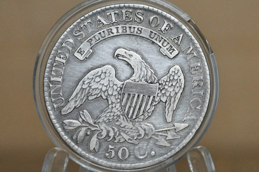 1827 Capped Bust Half Dollar - XF Detail; Old Cleaning - 1827 Half Dollar US Half Dollar 1827