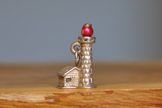 Silver Lighthouse Beau Sterling 1972 Charm -  Stamped and Tested Sterling Silver - East Coast Charm