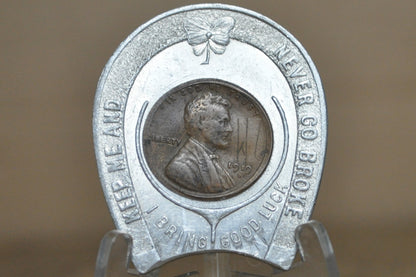 1919 Lucky Penny Good Luck Pocket Piece - Antique Lucky Penny Pocket Piece Good Luck Token 1919