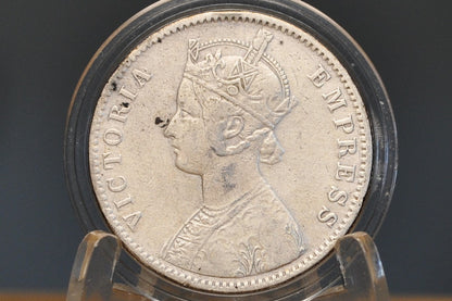 1901 East India Company 1 Rupee - XF Detail - 1901 India Rupee Silver Coin - East India Company Silver One Rupee 1901