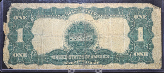 1899 1 Dollar Silver Cert. Black Eagle - Good (G) Grade / Condition - Rare Note Type / Horseblanket Note - 1899 Silver Certificate Eagle - Fr#236