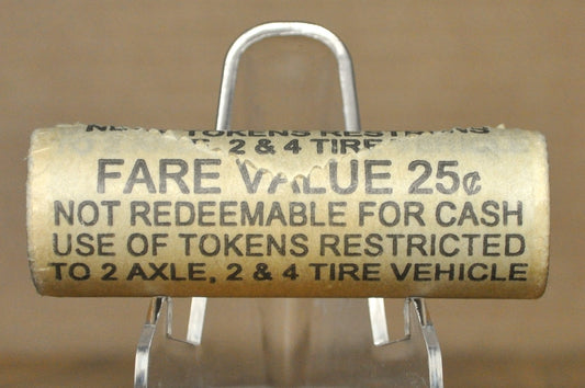 Vintage Unopened Roll of New Hampshire Transportation Tokens - Antique Transit Tokens Whole Unopened Roll NH